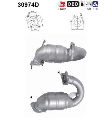 Catalyseur (Pot catalytique) AS ref. 30974D
