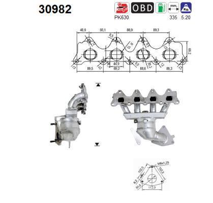 Catalyseur (Pot catalytique) AS 30982