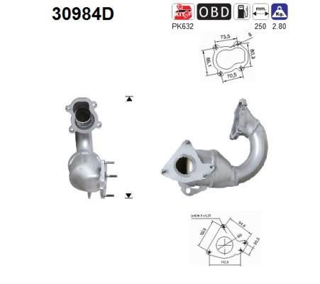 Catalyseur (Pot catalytique) AS ref. 30984D