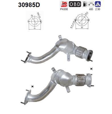 Catalyseur (Pot catalytique) AS ref. 30985D