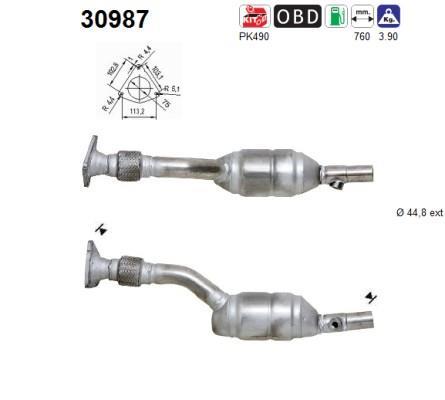 Catalyseur (Pot catalytique) AS ref. 30987
