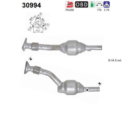 Catalyseur (Pot catalytique) AS ref. 30994