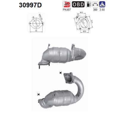 Catalyseur (Pot catalytique) AS ref. 30997D