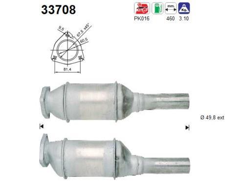 Catalyseur (Pot catalytique) AS ref. 33708