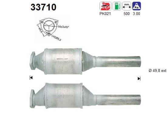 Catalyseur (Pot catalytique) AS ref. 33710