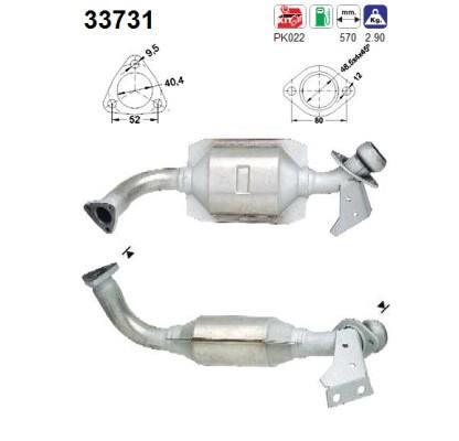 Catalyseur (Pot catalytique) AS 33731