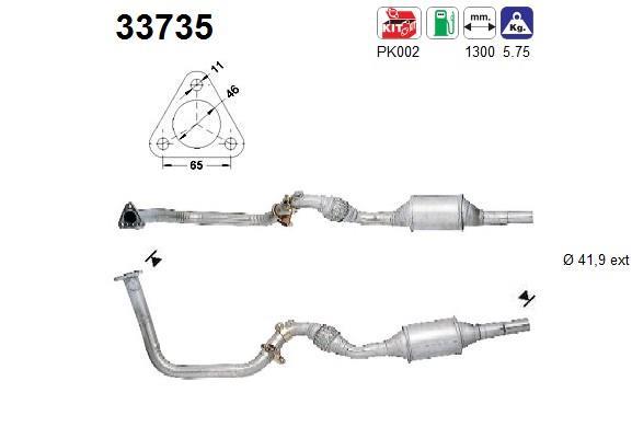 Catalyseur (Pot catalytique) AS 33735
