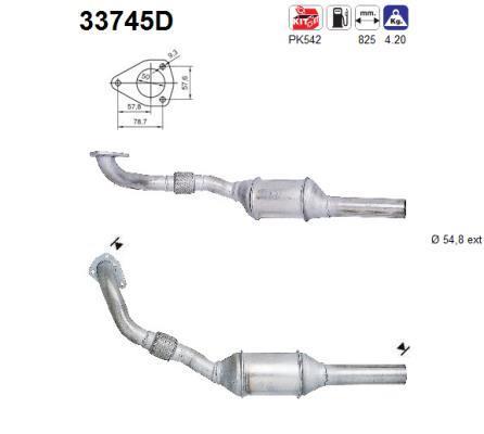 Catalyseur (Pot catalytique) AS ref. 33745D