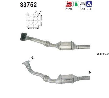 Catalyseur (Pot catalytique) AS ref. 33752