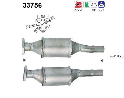 Catalyseur (Pot catalytique) AS ref. 33756
