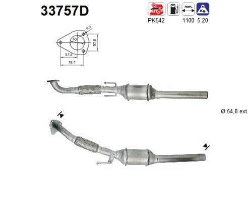 Catalyseur (Pot catalytique) AS ref. 33757D