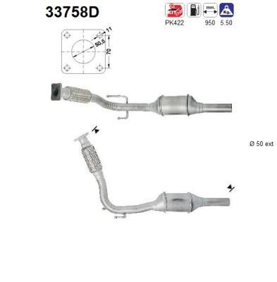 Catalyseur (Pot catalytique) AS ref. 33758D