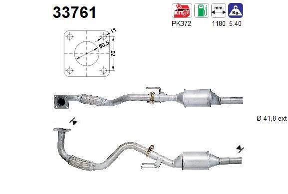 Catalyseur (Pot catalytique) AS ref. 33761