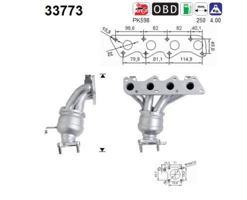 Catalyseur (Pot catalytique) AS 33773