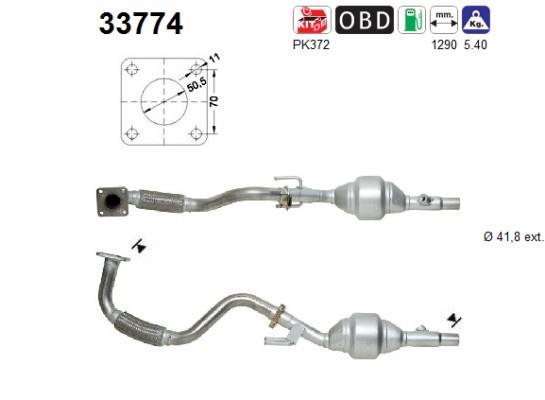 Catalyseur (Pot catalytique) AS ref. 33774