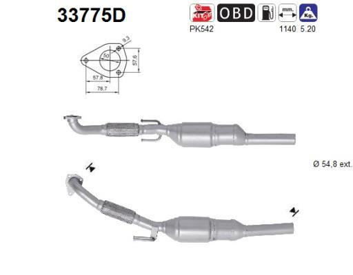 Catalyseur (Pot catalytique) AS ref. 33775D