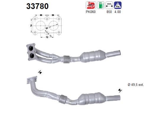 Catalyseur (Pot catalytique) AS ref. 33780