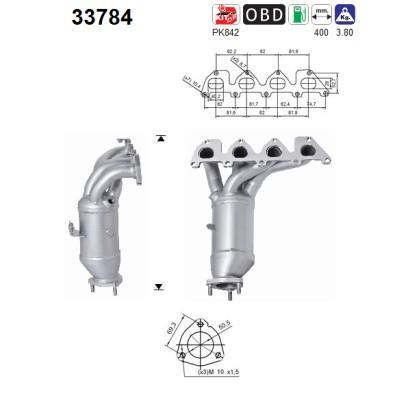 Catalyseur (Pot catalytique) AS 33784