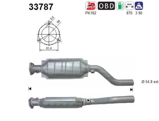 Catalyseur (Pot catalytique) AS ref. 33787