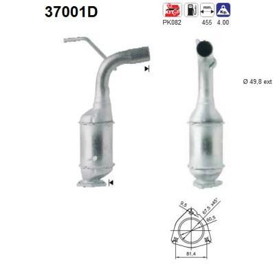 Catalyseur (Pot catalytique) AS ref. 37001D