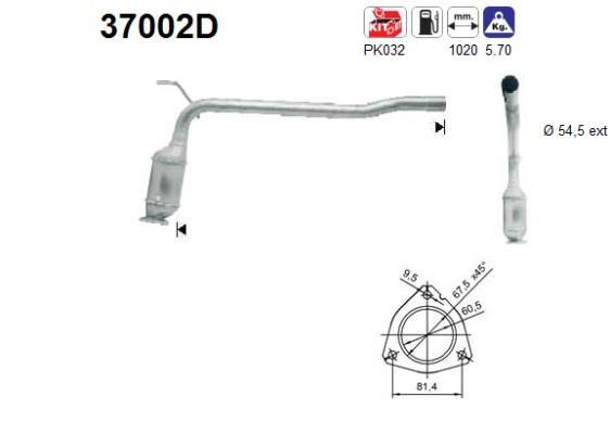 Catalyseur (Pot catalytique) AS 37002D