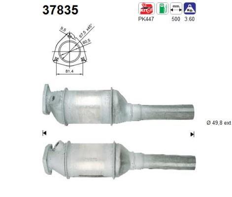 Catalyseur (Pot catalytique) AS ref. 37835
