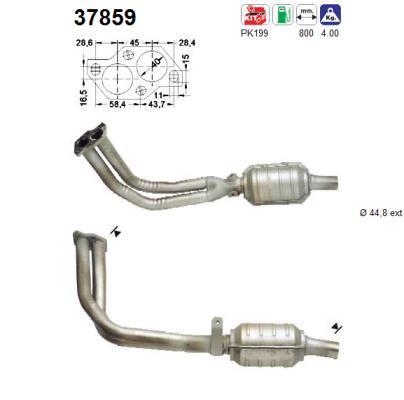 Catalyseur (Pot catalytique) AS ref. 37859