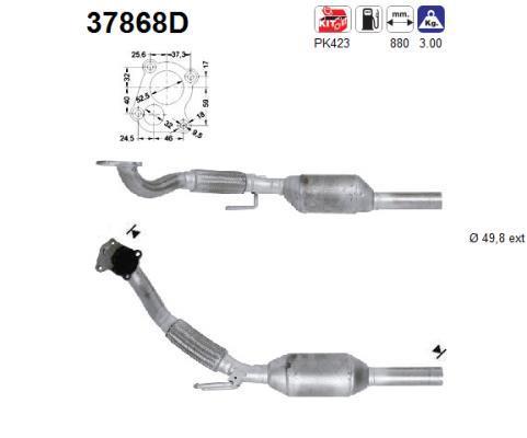 Catalyseur (Pot catalytique) AS ref. 37868D