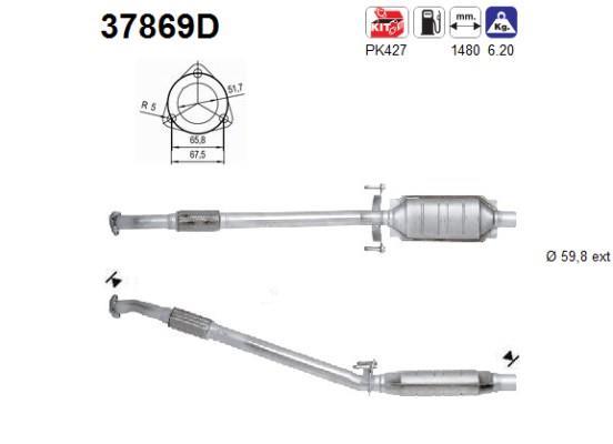 Catalyseur (Pot catalytique) AS ref. 37869D
