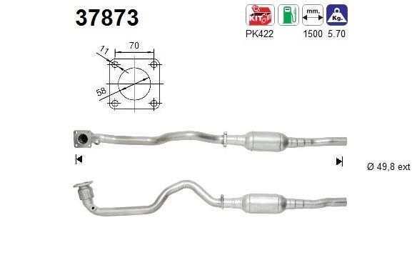 Catalyseur (Pot catalytique) AS 37873
