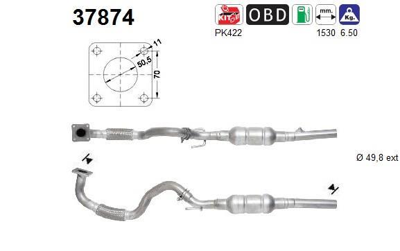Catalyseur (Pot catalytique) AS 37874