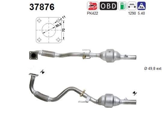 Catalyseur (Pot catalytique) AS 37876