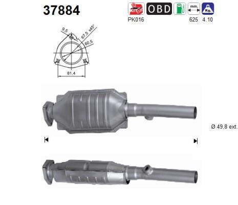 Catalyseur (Pot catalytique) AS 37884