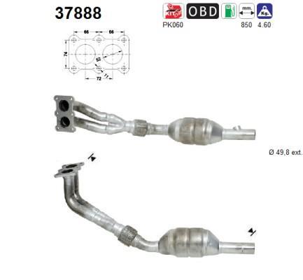 Catalyseur (Pot catalytique) AS ref. 37888