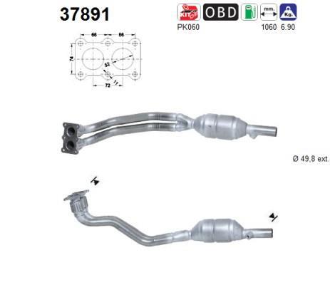 Catalyseur (Pot catalytique) AS ref. 37891