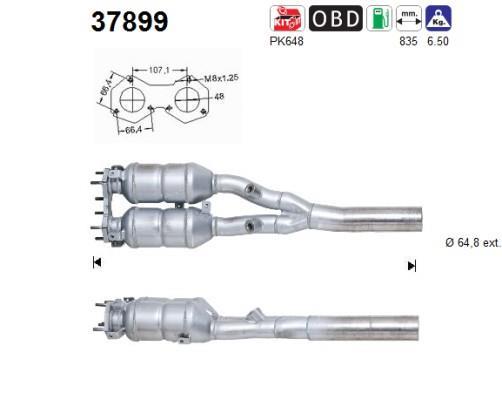 Catalyseur (Pot catalytique) AS ref. 37899
