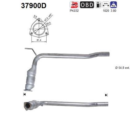 Catalyseur (Pot catalytique) AS ref. 37900D