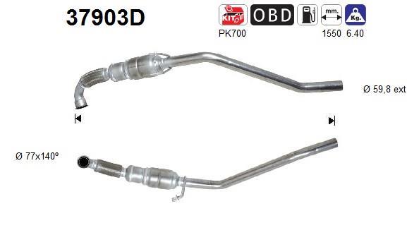 Catalyseur (Pot catalytique) AS ref. 37903D