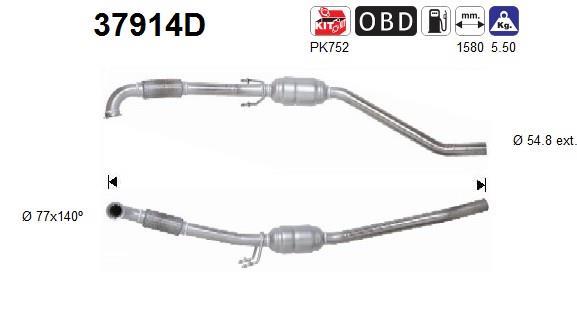 Catalyseur (Pot catalytique) AS ref. 37914D