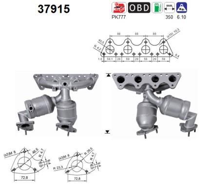 Catalyseur (Pot catalytique) AS ref. 37915