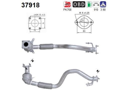 Catalyseur (Pot catalytique) AS 37918