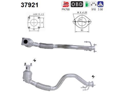 Catalyseur (Pot catalytique) AS ref. 37921