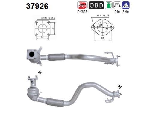 Catalyseur (Pot catalytique) AS 37926