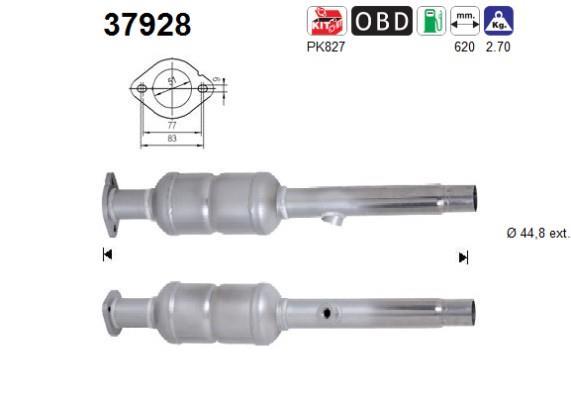 Catalyseur (Pot catalytique) AS ref. 37928