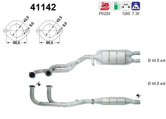 Catalyseur (Pot catalytique) AS ref. 41142