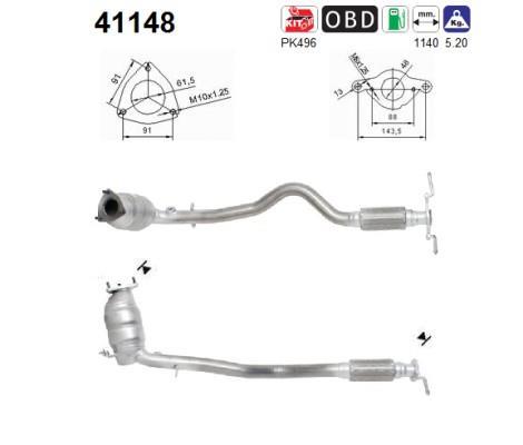 Catalyseur (Pot catalytique) AS 41148