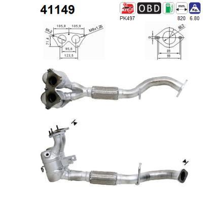 Catalyseur (Pot catalytique) AS ref. 41149