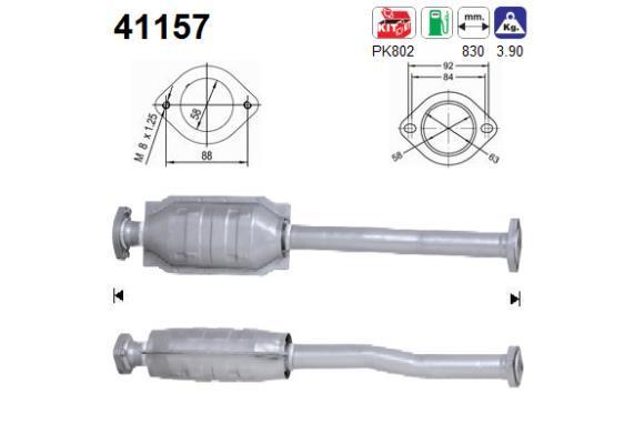 Catalyseur (Pot catalytique) AS ref. 41157