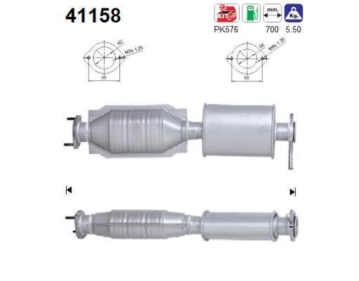 Catalyseur (Pot catalytique) AS ref. 41158
