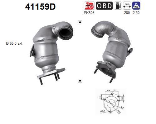 Catalyseur (Pot catalytique) AS ref. 41159D